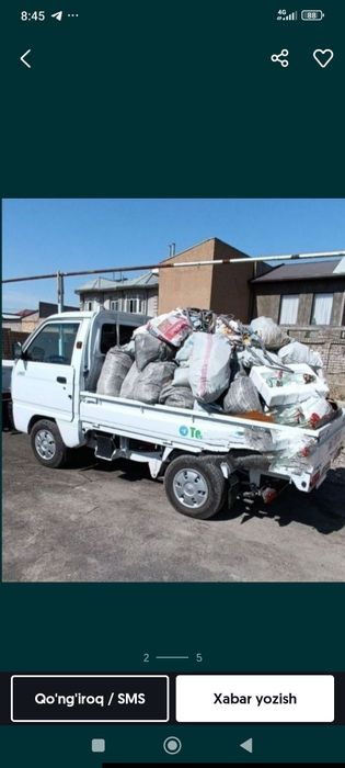 Вызов мусор чанган чикинди строй мусор олиб кетиш хизмати