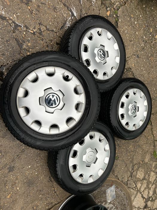 5х112 15 с зимни гуми 195 65 15 vw golf 5 pasat touran kadi