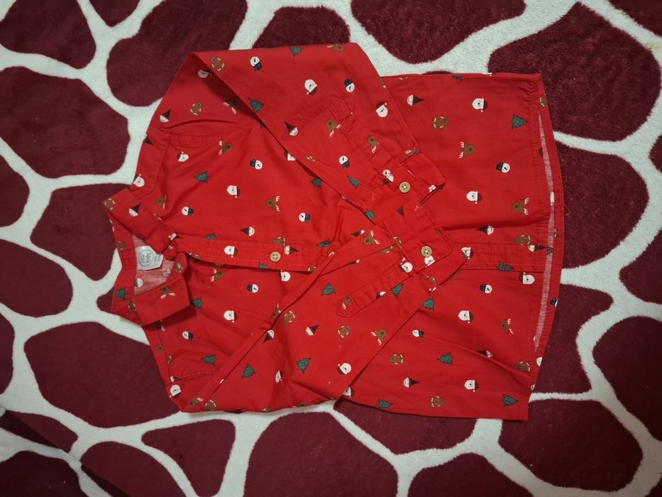 Camasa rosie ptr baieti de Craciun