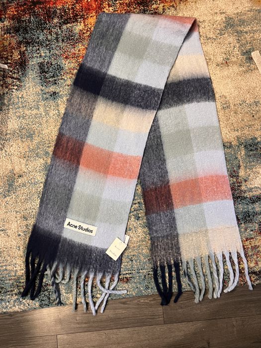 Fular Esarfa Acne Studios Mohair Checked Scarf – Alpaca & Mohair