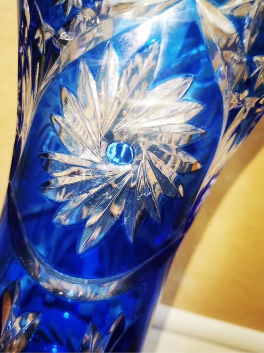 Антикварна ваза ръчно изработена Мурано стъкло духано многоцветна ваза