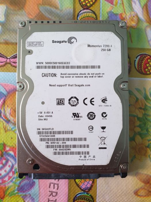 Hard Disk Laptop 250GB SATA 7200RPM – 100% Health, Testat