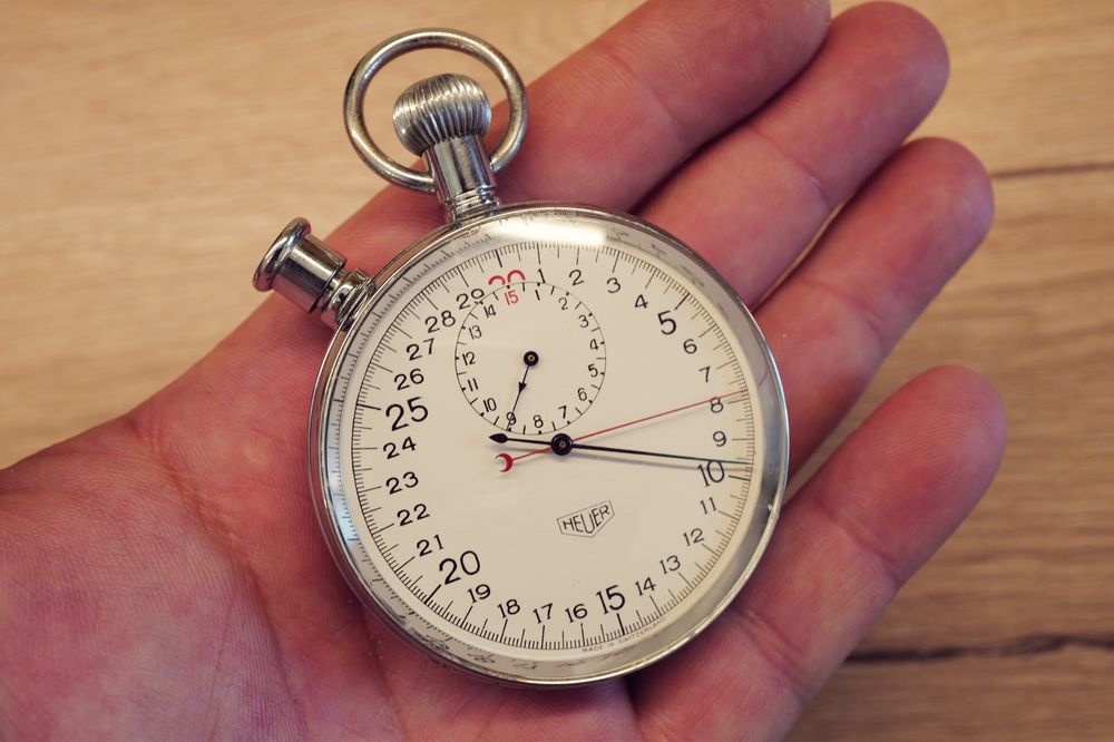 Cronometru HEUER Valjoux 57 Split Second rattrapante Ref. 550/22