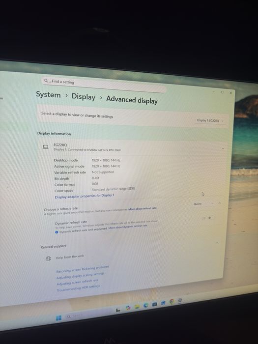 Vand monitor 144Hz ACER EG220Q