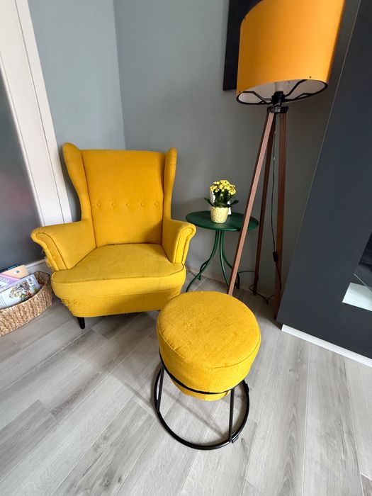 Жълто кресло и табуретка - ИКЕА