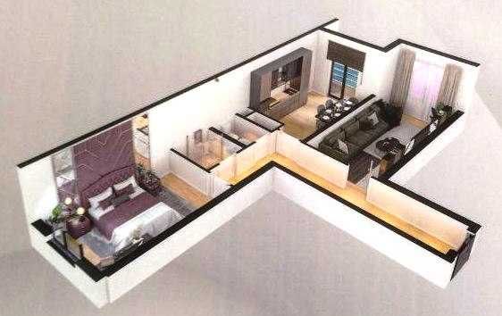 2-х комнатная квартира 63кв.м.-сквозная с видом на горы и город!Водник