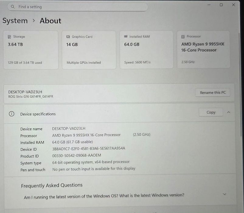 Laotop gaming ASUS ROG Strix G16