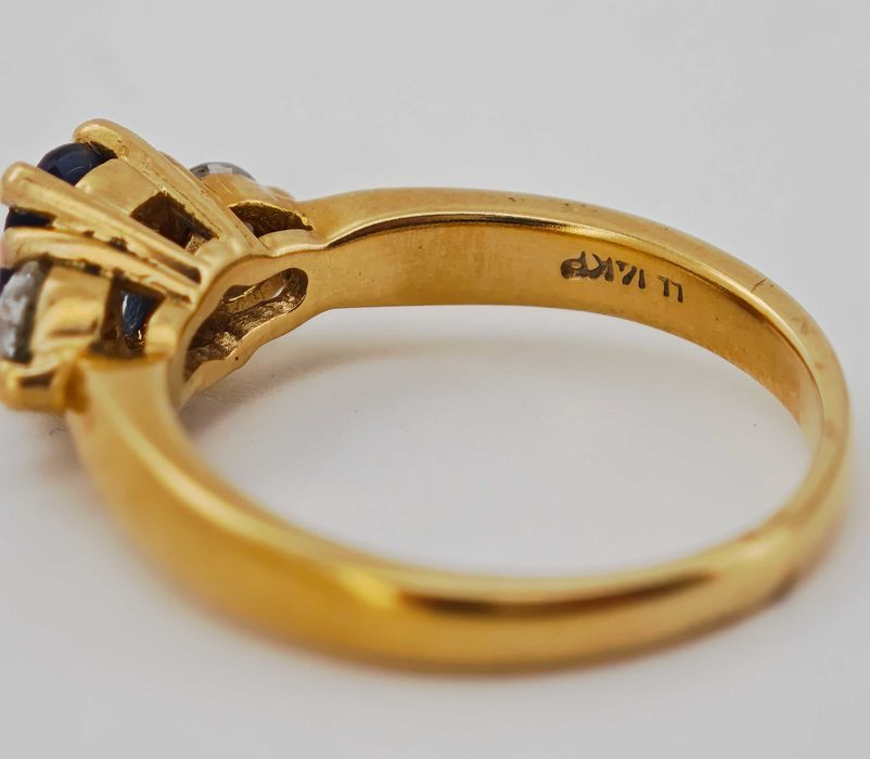 Inel safir si diamante 1.5ct