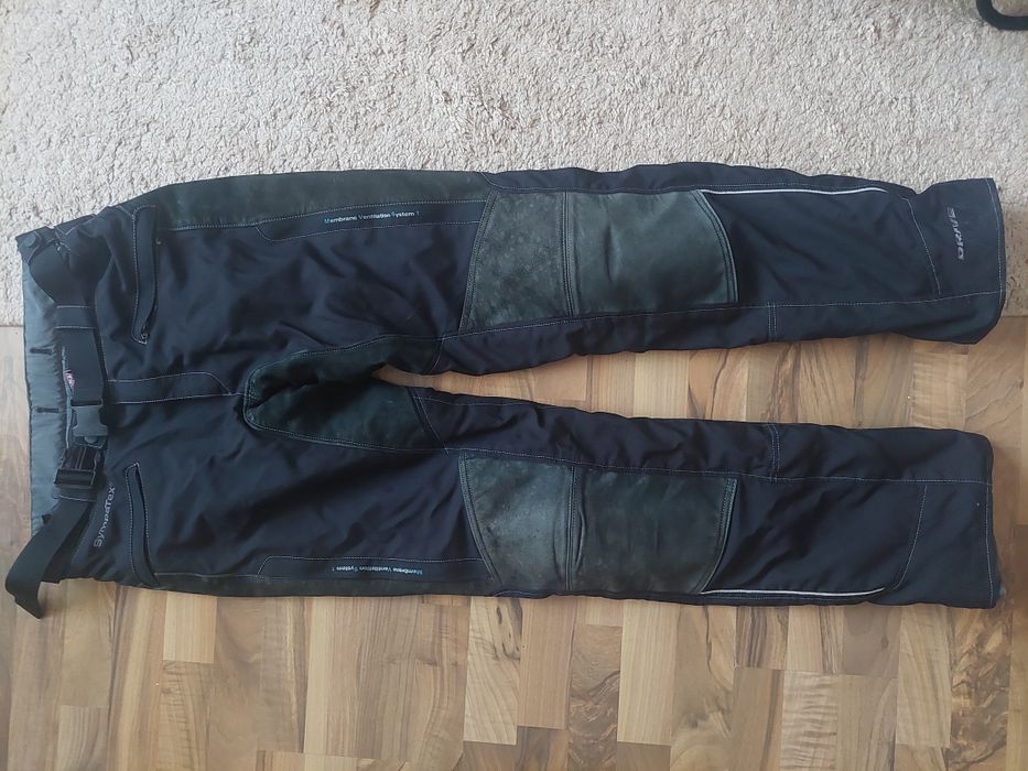Pantaloni moto,piele și textil,firma Polo drive, XL (54-56)