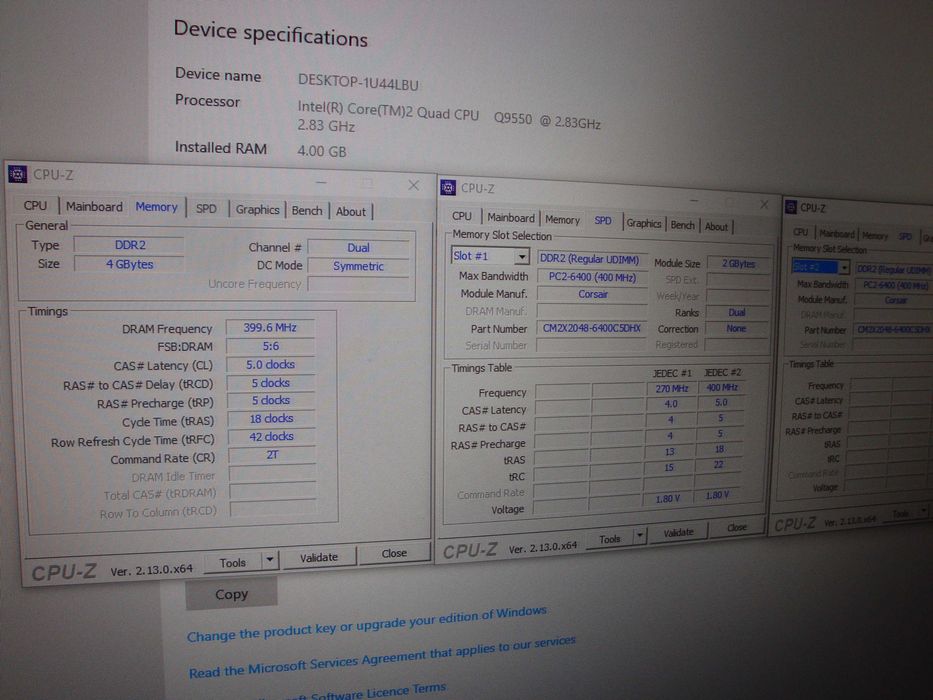 kit memorii ram DDR2 Corsair XMS2 DHX 4GB 2x 2GB 800 Mhz de colectie