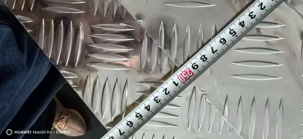 Алюминиевый рифленый лист 1 мм  рисунок квинтет