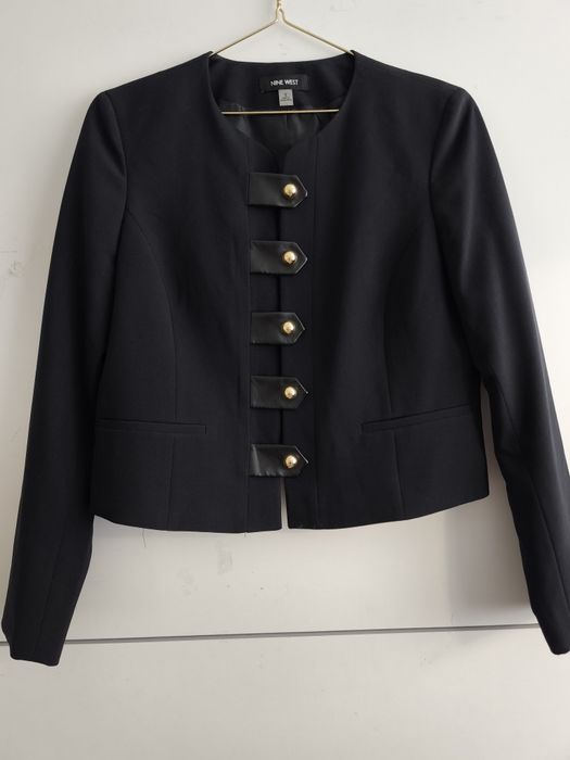Nine West сако с кожени елементи р-р М
