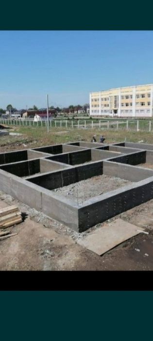 Заливка фундамент