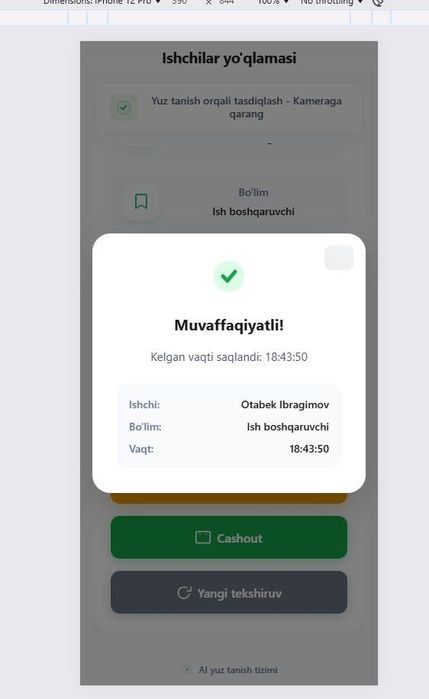 FaceID tizimini joriy qilish
