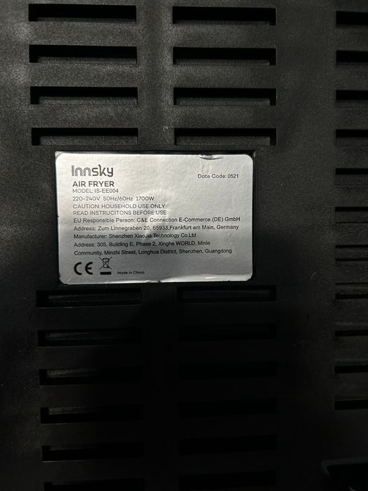 Friteuza cu aer cald Innsky 1700 W la jumatate de preț !