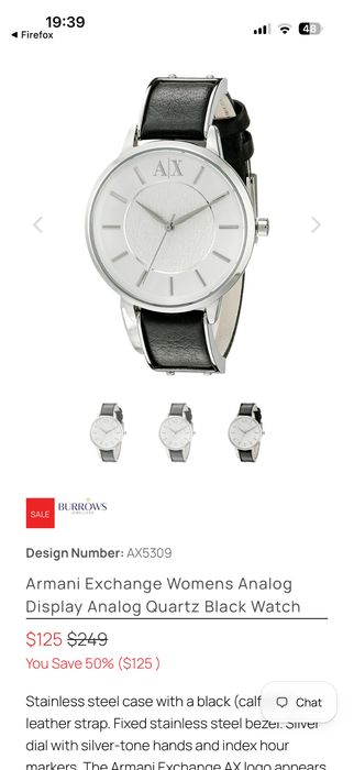 Ceas Armani Exchange  AX5309 original stare foarte buna,model deosebit