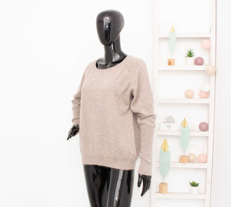 Care By Me дамски кашмирен пуловер бежов 100% кашмир L