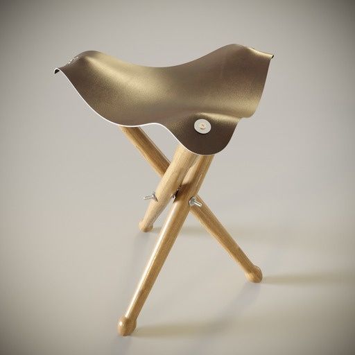 Vand scaune pliabile pentru pescuit din piele naturala