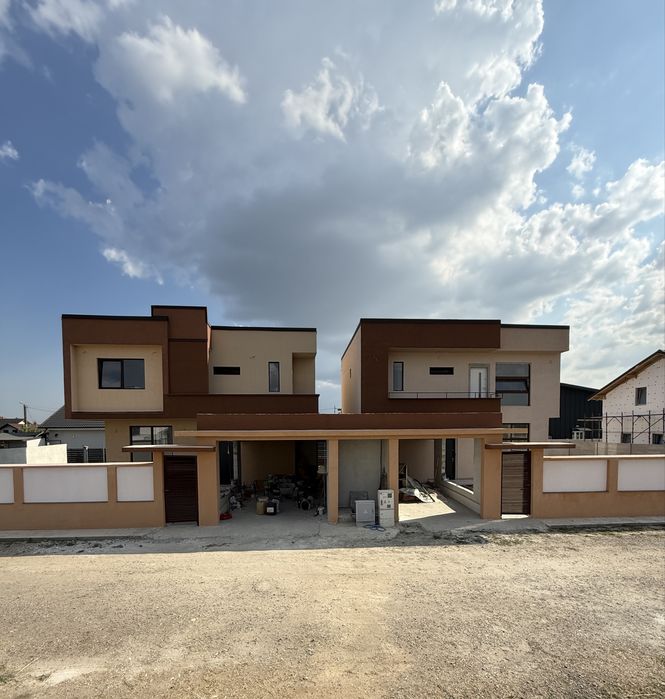 Vila P+1, 4 camere, placa beton,proiect Mediteranean,Valu lui Traian