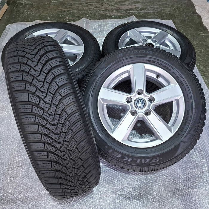 Set Roti Complete 15" 5x112 ca NOI Anvelope FALKEN 8mm Super Skoda VW Audi Golf 5 6 7, Passat B5 B6 B7, Jetta Touran Caddy Octavia 2 3 Superb Yeti