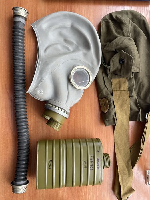 Пълен комплект противогаз ГП-5 (черен или бял)