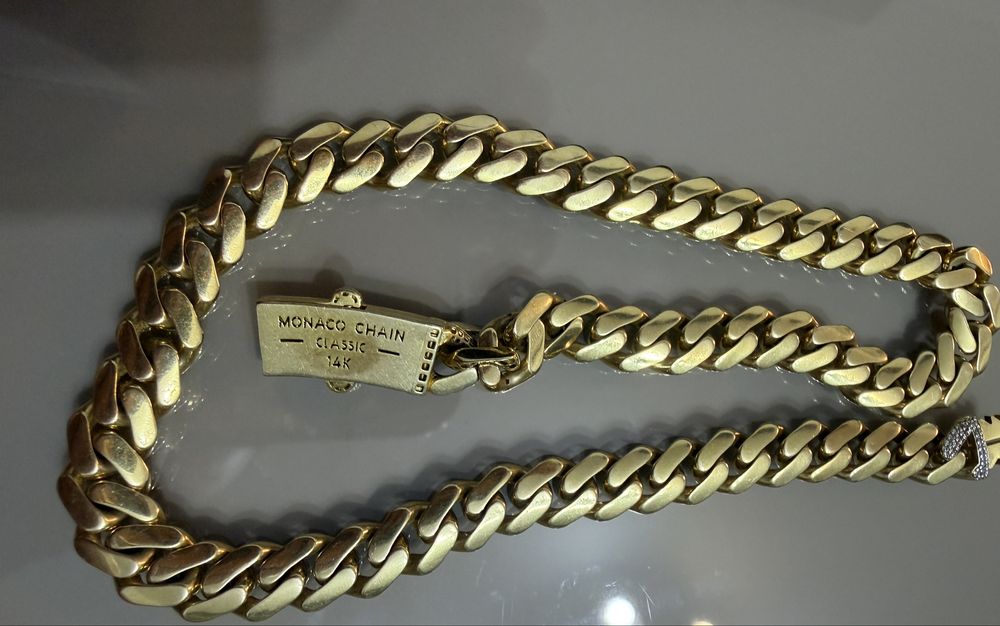 Lant aur monaco chain original, 14k!!