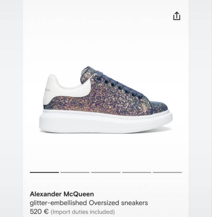 Adidasi Alexander McQueen glitter