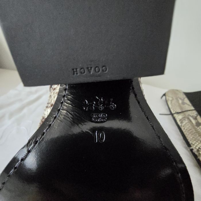 Coach Lace Up Boot With Patchwork Snake  луксозни ботуши