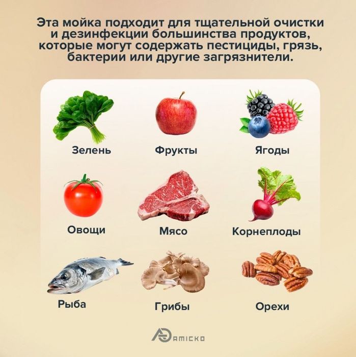 Мойка для фруктов и овощей Amicko  STY05D