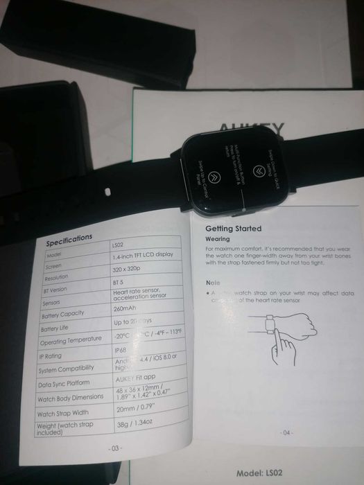 Ceas. Unisex. Smartwach. Aukey LS02