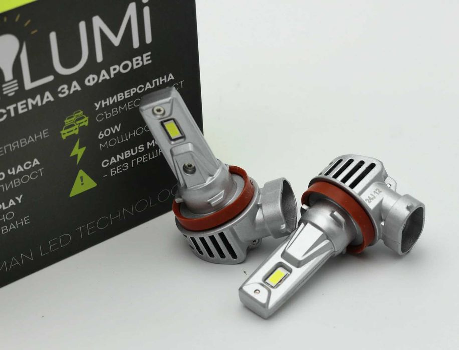 LED крушки H8/H9/H11 BRILUMI Evolve 60W Plug & Play CANBUS 6000K