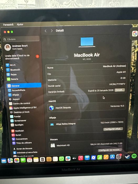 Apple MacBook Air Retina 13" - 2020 - 8 GB RAM - 256 GB SSD