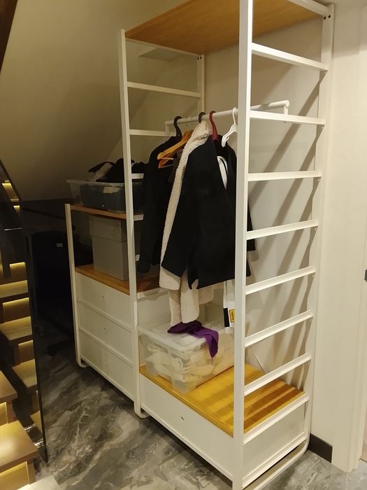 Стеллаж из металла и дерева Икеа