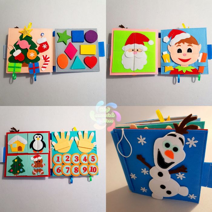 Carte senzorială din fetru Olaf