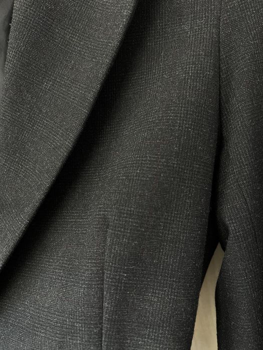 Графитено-сиво сако с панделка, размер S