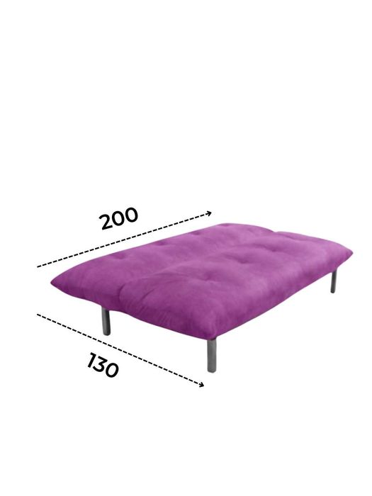 Диван раскладной AIKO Breeze, фиолетовый | Yig‘ma divan ikki kishilik