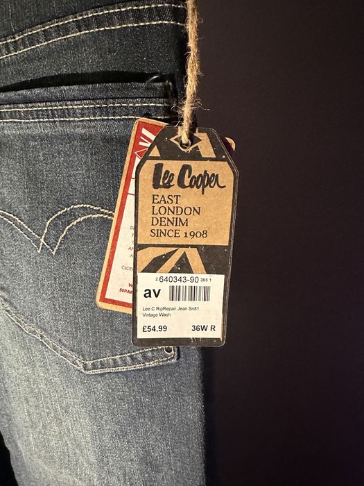 Lee Cooper W36 Slim Fit – Nou cu etichetă – Rip Repair Jean
