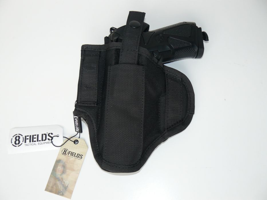 Toc Pistol/Holster Ambidextru Cu Prindere Sold/Curea 8FIELDS Nou,Negru