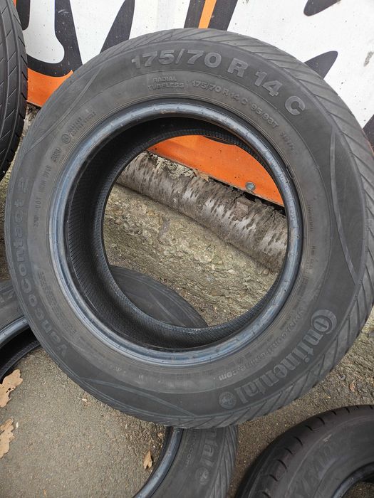 2бр 175/70/14С CONTINENTAL 7мм грайфер дот:23г безплатен монтаж