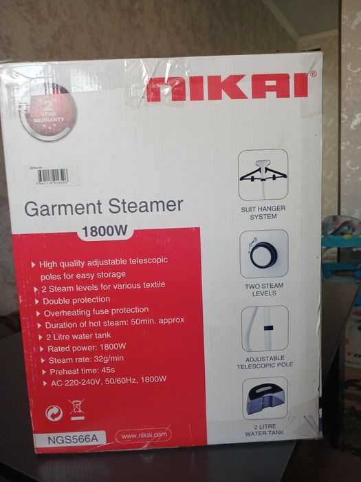 Паравой утюг nikai