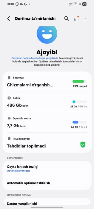 S21 ULTRA 5G 512/16 holati yahwi qora