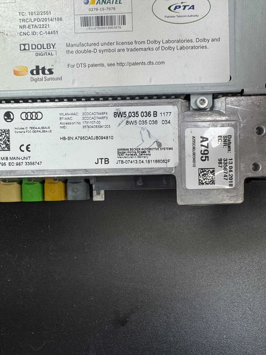 Unitate Navigatie Audi Q5 A4 A5 MMI MIB2 8W5 035 036 B 8W5035036B