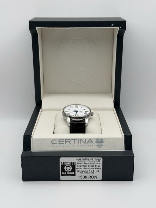 Ceas Automatic Certina Ca Nou Model: DS Podium Garantie 12 Luni.