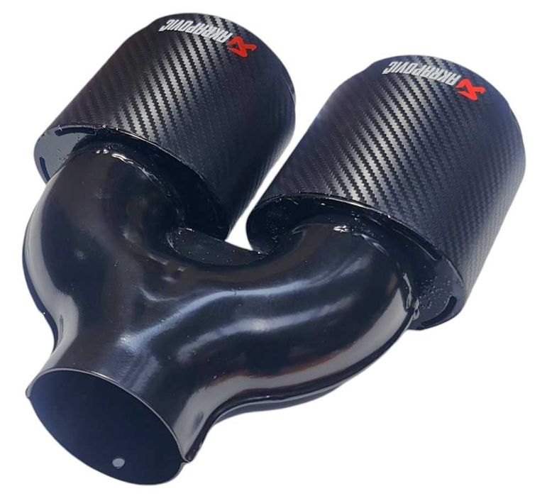 Накрайник ауспух Akrapovic  - десен или ляв - карбонов, двоен, 60мм