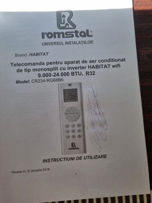 Aparat aer condiționat Romstal Habitat 12.000 btu