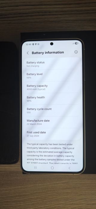 Vand Samsung S24 Marble Grey 256 GB