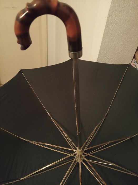 Един дамски чадър и куфар