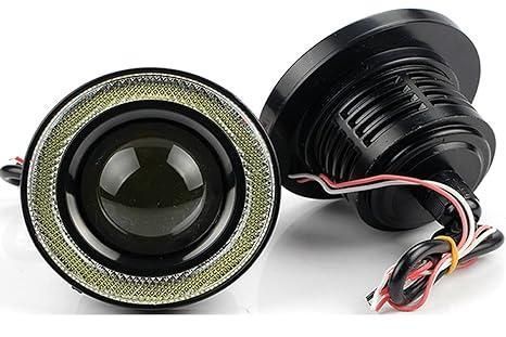 Лед халогени с ангелски очи 12V 89мм