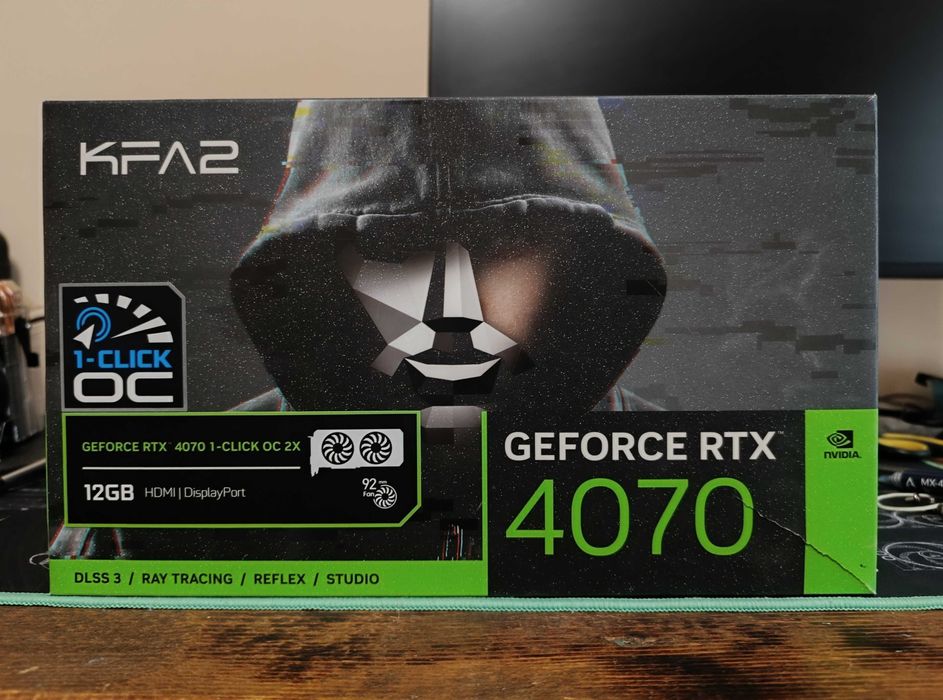 Видеокарта RTX 4070 KFA2 1-Click OC 2X 12GB GDDR6X 192-bit, Гаранция