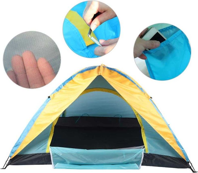Палатка водонепроницаема на 2 человека и с антимаскитной сеткой